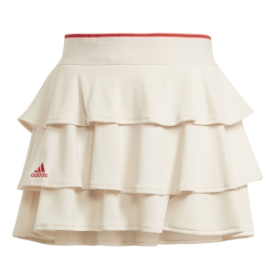 Girl's Padel Skirts and Shorts adidas Pop Up Skirt Girl  Wonder White/Vivid Red GT6961