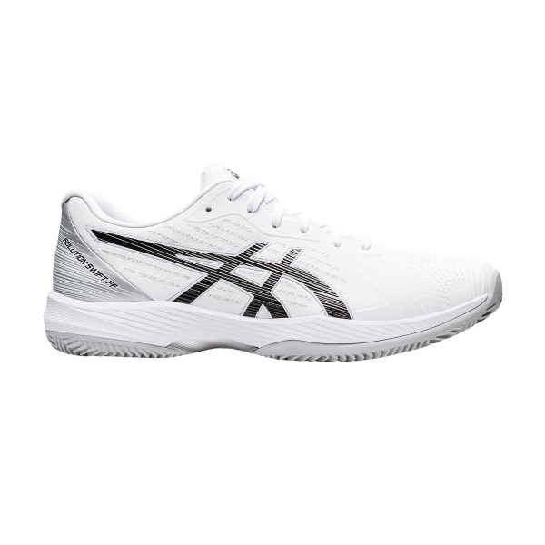 Men's Padel Shoes Asics Solution Swift FF Clay  White/Black 1041A299100
