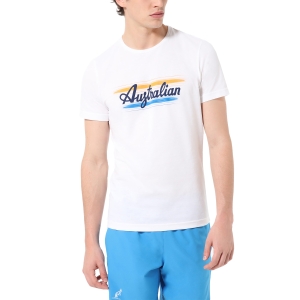 Camiseta Padel Hombre Australian Brush Line Camiseta  Bianco TEUTS0042002