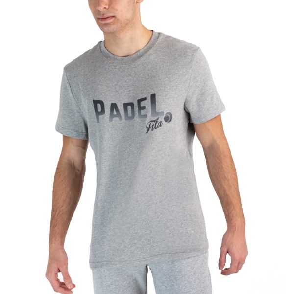 Men's T-Shirt Padel Fila Arno TShirt  Light Grey Melange FLU212014850