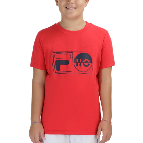 Boy's Padel Polos and Shirt Fila Jacob TShirt Boys  Red FJL212015500