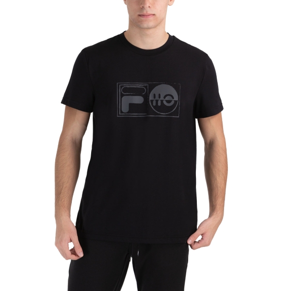 Men's T-Shirt Padel Fila Jacob TShirt  Black FLU212015900