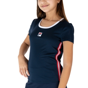 Girl's Padel Tanks and Shirts Fila Lucy TShirt Girls  Peacoat Blue FJL212130E100