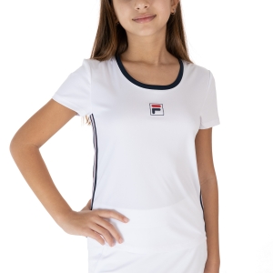 Girl's Padel Tanks and Shirts Fila Lucy TShirt Girls  White FJL212130E001