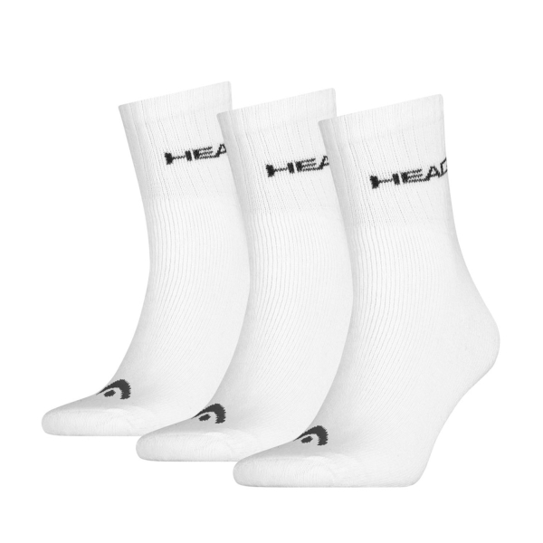 Padel Socks Head Club x 3 Socks  White/Black 811914WHB