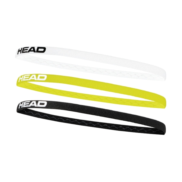 Padel Headband Head Logo x 3 Mini Hairbands  Black/White 817099BKWH