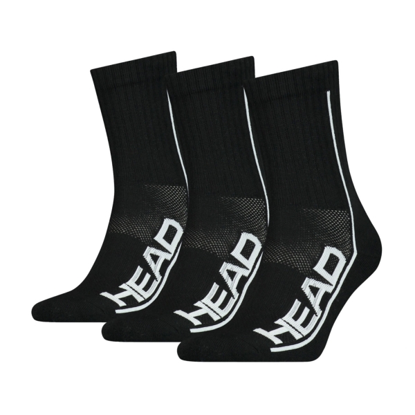 Padel Socks Head Performance x 3 Socks  Black/White 811904BKW