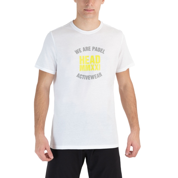 Men's T-Shirt Padel Head Skip TShirt  White 811631WH