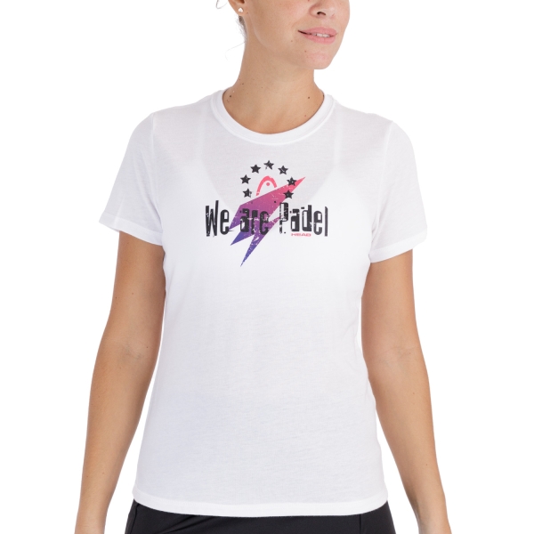 Women's Padel T-Shirt and Polo Head Wap Star TShirt  White 814731WH