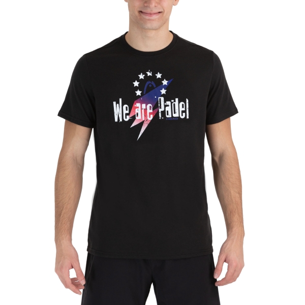 Men's T-Shirt Padel Head Wap Star TShirt  Black 811641BK