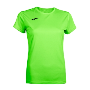 Girl's Padel Tanks and Shirts Joma Combi TShirt Girl  Green Fluor 900248.020