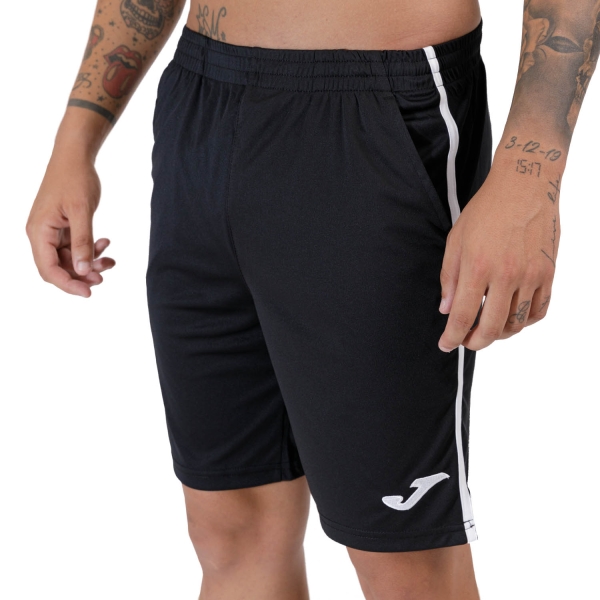 Shorts Padel Hombre Joma Open III 7in Shorts  Black/White 102252.102