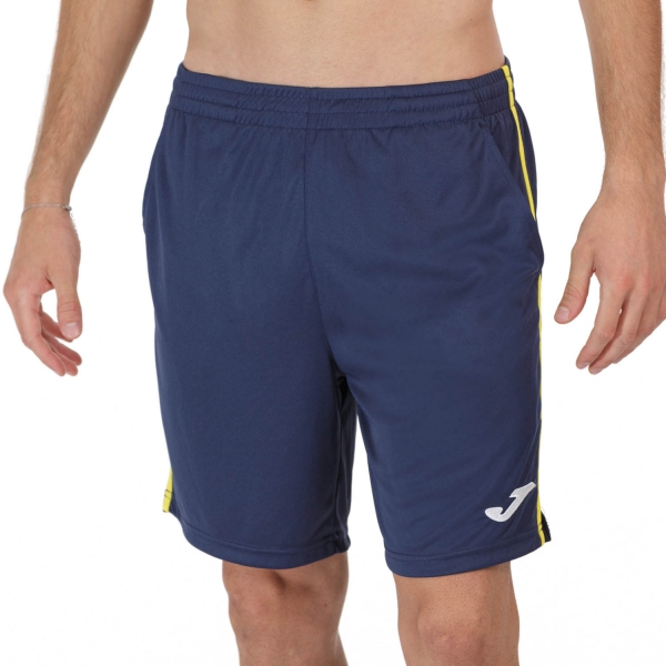 Men's Padel Shorts Joma Open III 7in Shorts  Navy/Yellow 102252.339