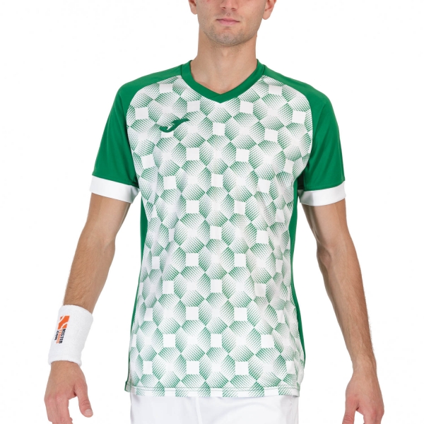 Camiseta Padel Hombre Joma Supernova III Camiseta  Green/White 102263.452
