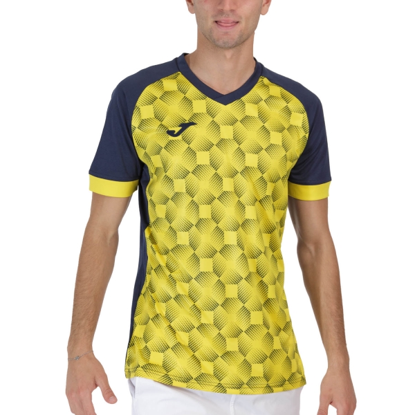 Camiseta Padel Hombre Joma Supernova III Camiseta  Navy/Yellow 102263.339