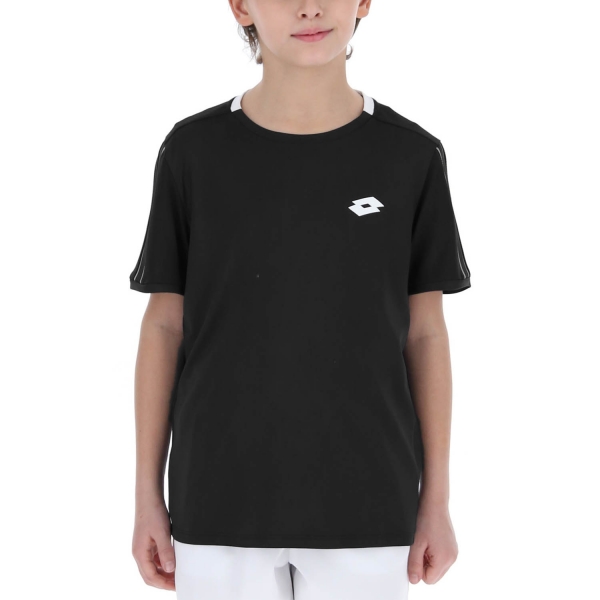 Polo y Camiseta Padel Niño Lotto Squadra II Camiseta Nino  All Black 2154621CL