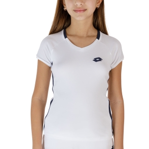 Girl's Padel Tanks and Shirts Lotto Squadra TShirt Girl  Bright White 2154430F1