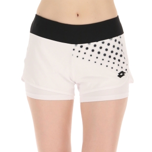 Falda y Shorts Padel Mujer Lotto Top IV 3in Shorts  Bright White/All Black 2173541CY