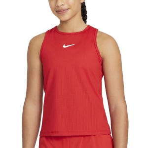 Girl's Padel Tanks and Shirts Nike Court DriFIT Victory Tank Girl  University Red/White CV7573657