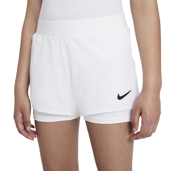 Girl's Padel Skirts and Shorts Nike Court DriFIT Victory 3in Shorts Girl  White/Black DB5612100