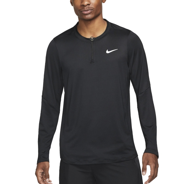 Men's Padel Shirt and Hoody Nike DriFIT Advantage Shirt  Black/White DD8370010