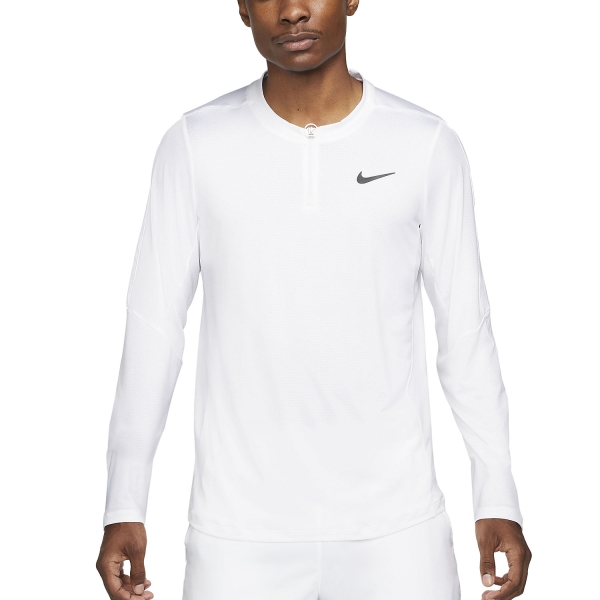 Camiseta y Sudadera Padel Hombre Nike DriFIT Advantage Camisa  White/Black DD8370100