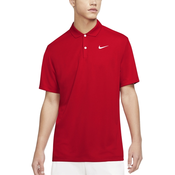 Men's Padel Polo Nike DriFIT Solid Logo Polo  University Red/White DH0857657