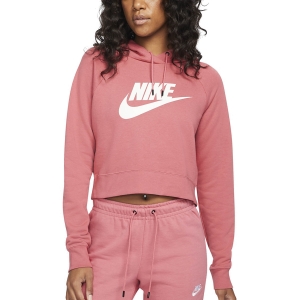 Camisetas y Sudaderas Padel Mujer Nike Sportswear Essential Sudadera  Archaeo Pink/White CJ6327622