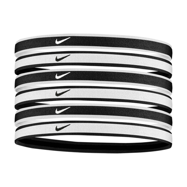Padel Headband Nike Jacquard 2.0 x 6 Mini Hairbands  White/Black N.100.2021.176.OS