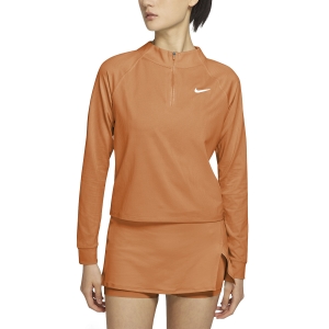Camisetas y Sudaderas Padel Mujer Nike Victory DriFIT Camisa  Hot Curry/White CV4697808