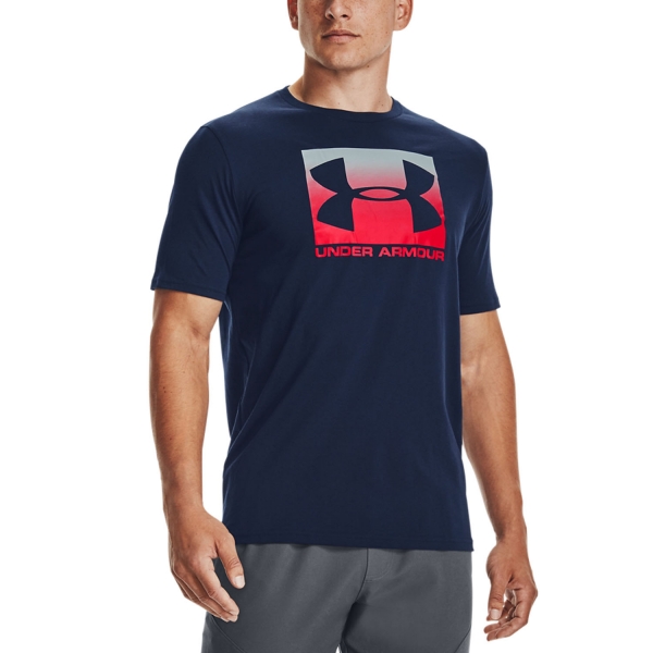 Men's T-Shirt Padel Under Armour Boxed Sportstyle TShirt  Academy/Red 13295810408