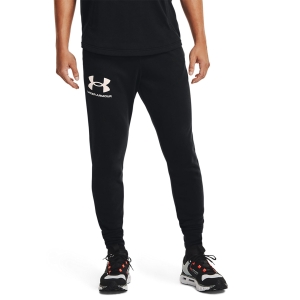 Pant y Tights Padel Hombre Under Armour Rival Terry Pantalones  Black/Onyx White 13616420001