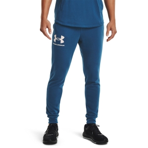 Pant y Tights Padel Hombre Under Armour Rival Terry Pantalones  Deep Sea Blue/Onyx White 13616420459