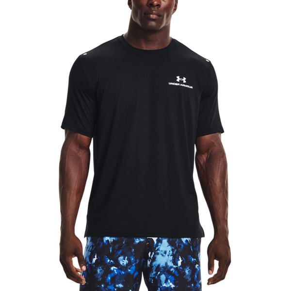 Men's T-Shirt Padel Under Armour Rush Energy TShirt  Black/White 13661380001