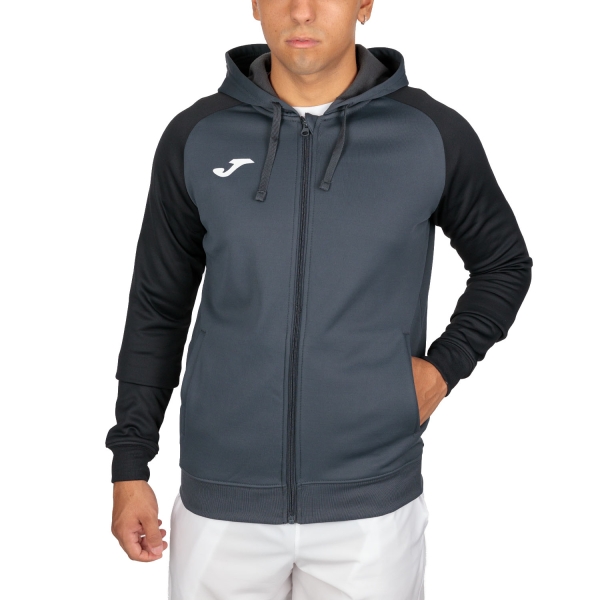 Men's Padel Shirt and Hoody Joma Academy IV Hoodie  Anthracite/Black 101967.151