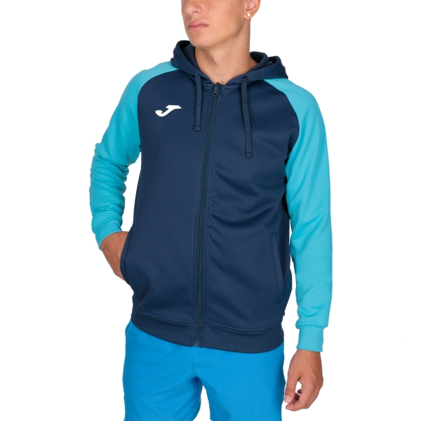 Camiseta y Sudadera Padel Hombre Joma Academy IV Sudadera  Navy/Fluor Turquoise 101967.342