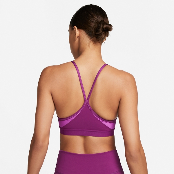 Nike Indy Logo Womens Padel Sports Bra - Vivid Purple/Viotech