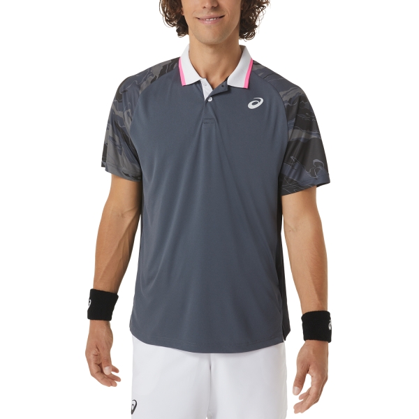 Polo Padel Hombre Asics Court Graphic Polo  Carrier Grey 2041A252020
