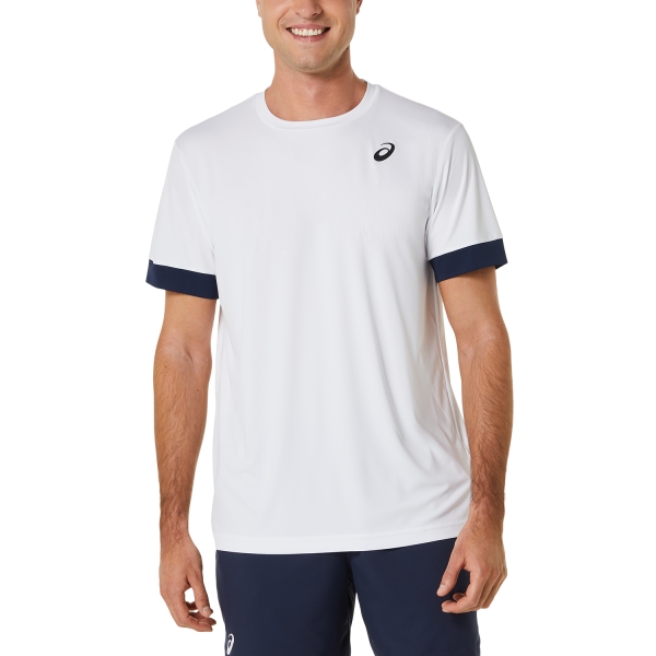Men's T-Shirt Padel Asics Court TShirt  Brilliant White/Midnight 2041A255102