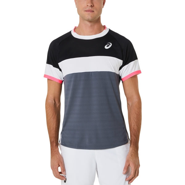 Men's T-Shirt Padel Asics Match TShirt  Performance Black/Carrier Grey 2041A244003