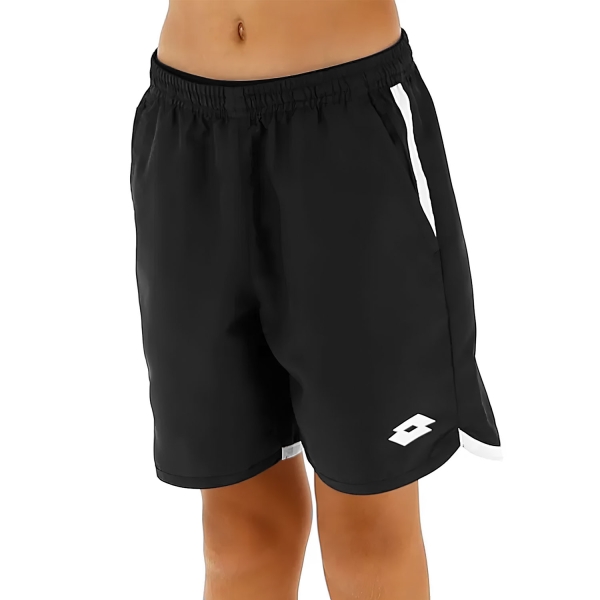 Boy's Padel Shorts and Pants Lotto Squadra 7in Shorts Boy  All Black 2122061CL