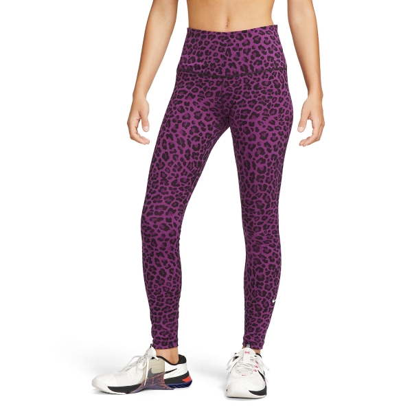 Women's Padel Pants and Tights Nike DriFIT One Tights  Viotech/White DM7274503