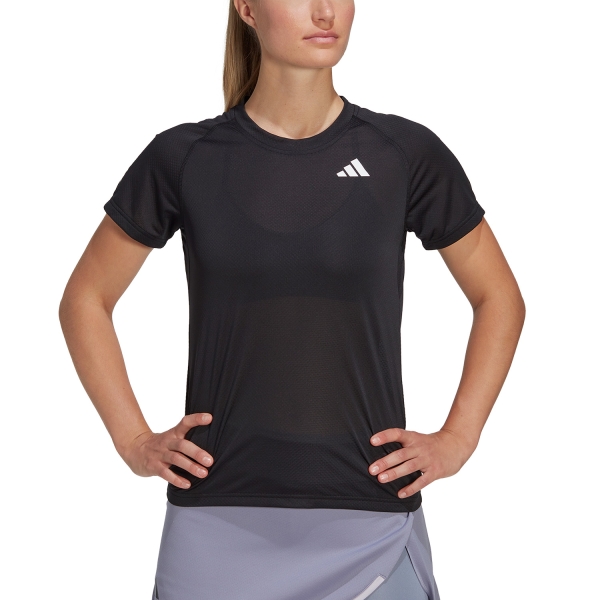Women's Padel T-Shirt and Polo adidas Club TShirt  Black HS1450