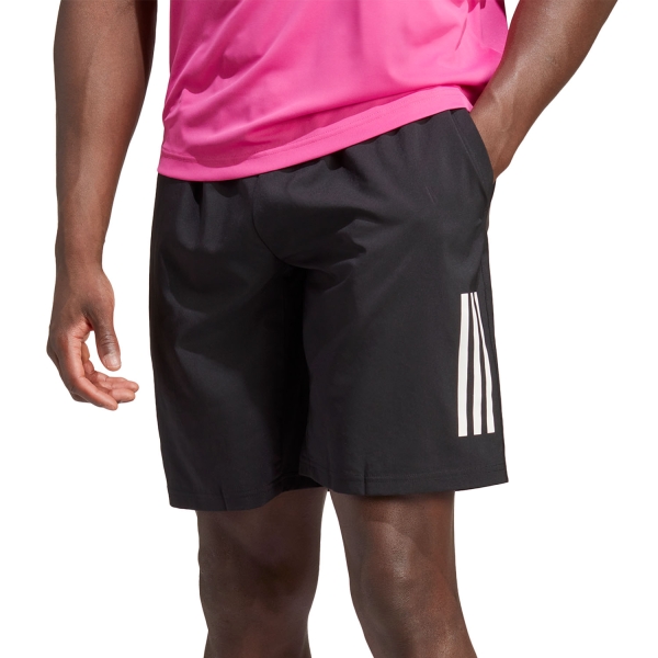 Men's Padel Shorts adidas Club 3 Stripes 8in Shorts  Black HS3253
