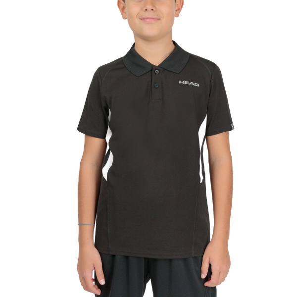 Boy's Padel Polos and Shirt Head Club Tech Polo Boy  Black 816329 BK