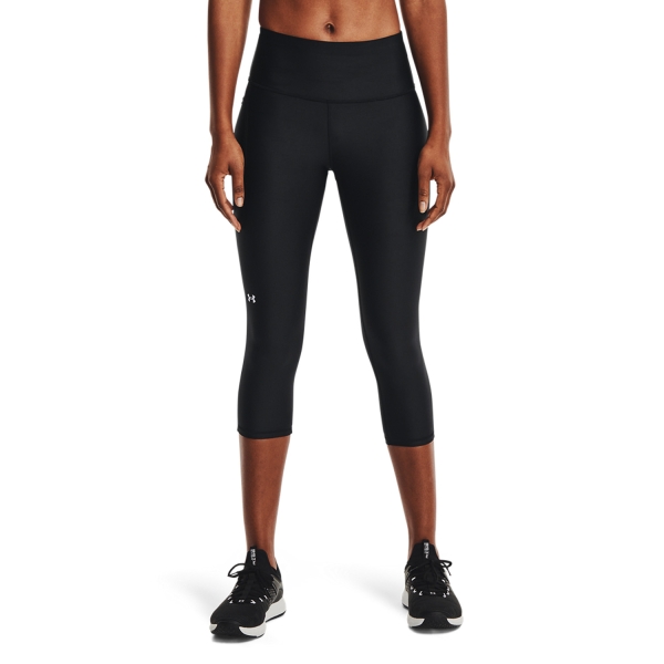 Women's Padel Pants and Tights Under Armour HiRise Tights  Black/White 13653340001
