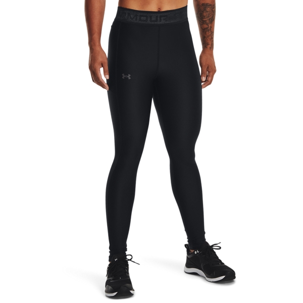Women's Padel Pants and Tights Under Armour Armour Branded Tights  Black/Jet Gray 13770890001
