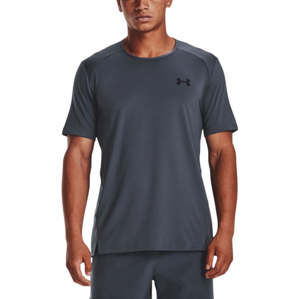 Men's T-Shirt Padel Under Armour Armourprint TShirt  Downpour Gray/Black 13767850044