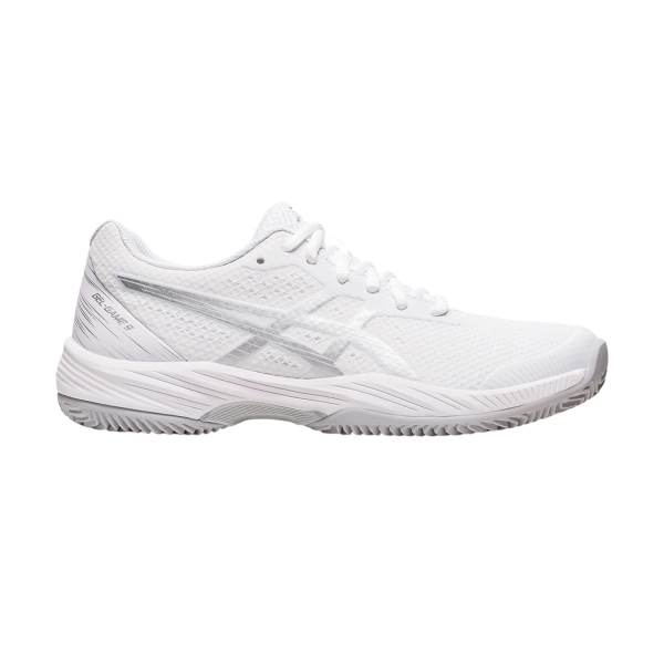 Zapatillas Padel Mujer Asics Gel Game 9 Clay/OC  White/Pure Silver 1042A217100