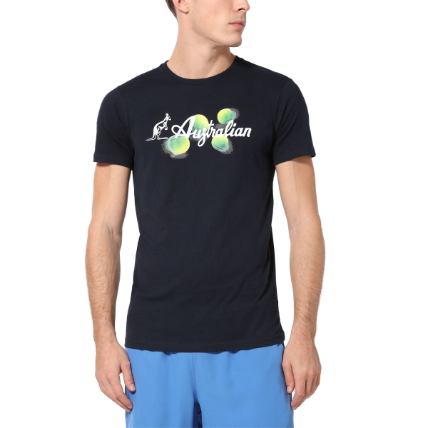 Camiseta Padel Hombre Australian Balls Camiseta  Blu Navy TEUTS0054200